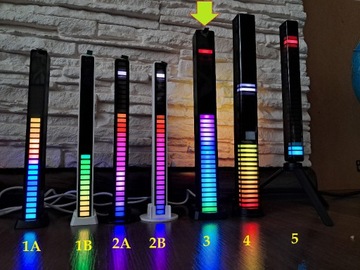 Słupek RGB efekt świetlny 40LED czarny 3 apka duży