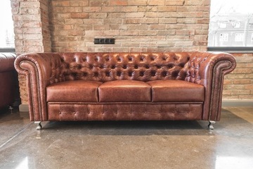 Chesterfield sofa skóra