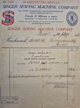 SINGER maszyna do szycia zakupiona w 1925 roku