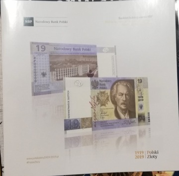 2019r folder do banknotu 100 lecie PWPW 