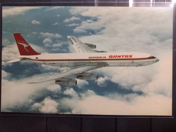 Pocztówka Qantas Airways Boeing 707