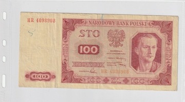 100zł 1 lipca 1948r. Ser. HR