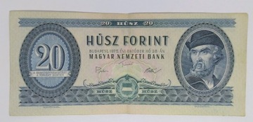 Banknot 20 forintów,husz 1975, 