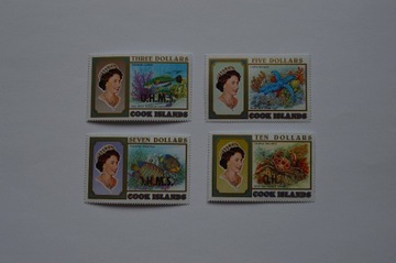 Wyspy Cooka Sw 66-69** królowa Elżbieta II, życie morskie /official stamps/