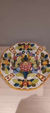 Talerz ręcznie malowany z porcelany 