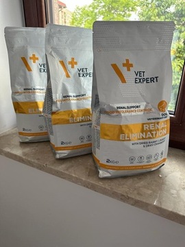 3x Karma sucha Vetexpert Dog Renal Elimination 2kg