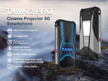 Smartfon, Telefon Unihertz Tank 3 PRO, PROJEKTOR