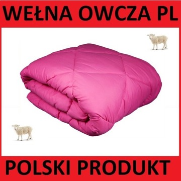 KOŁDRA 220X240 240X220 WEŁNA WEŁNIANA CIEPŁA GRUBA