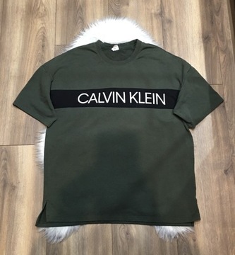 Khaki t-shirt Calvin Klein XL