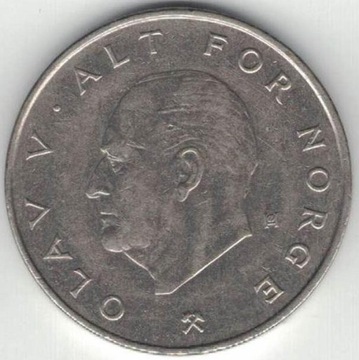 Norwegia 1 korona krone 1978 25 mm