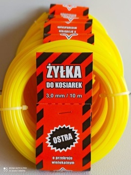 Żyłka 30mm/10m do podkaszarek ostra 6 szt. 