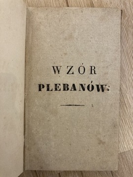 Wzór plebanów 1835r