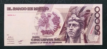 Meksyk 50000 pesos 1987 UNC