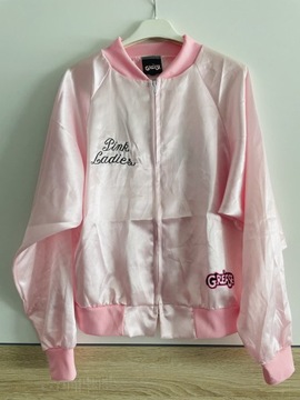 Kurtka bomberka różowa pink ladies s oversize satynowa