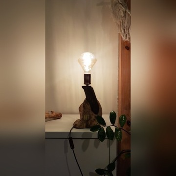 lampa drewniana, lampka nocna