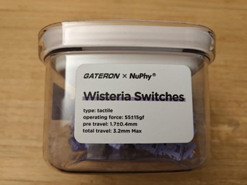 Nuphy Wisteria Gateron low profile switche przełączniki tactile