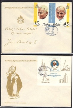 koperty FDC - 2951-2952 - blok 133 Jan Paweł II