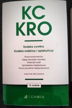 KC. KRO. Kodeks cywilny. Kodeks rodzinny