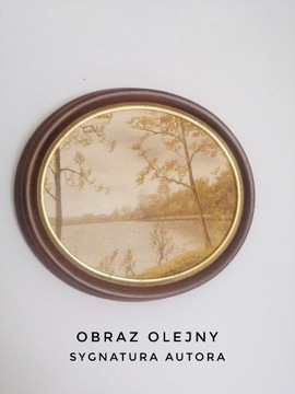 Obraz olejny drewniana rama