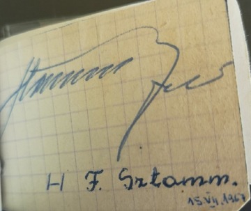 Autograf Papy Feliksa Sztamma
