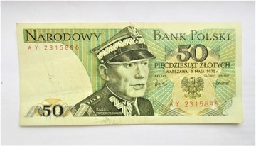 50 Złotych 1975 r. seria AY