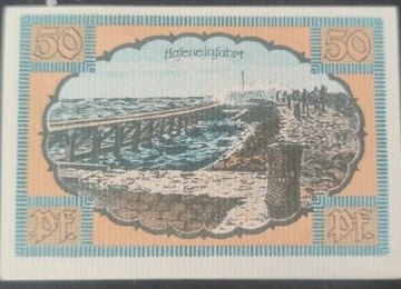 Notgeld KOLBERG Kołobrzeg 50 feningów 1921