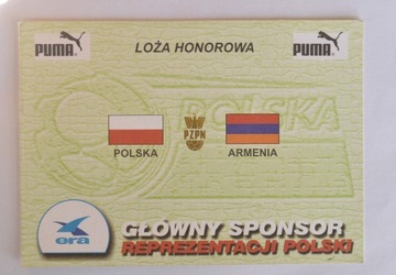 Polska - Armenia 28.03.2001 ZAPROSZENIE