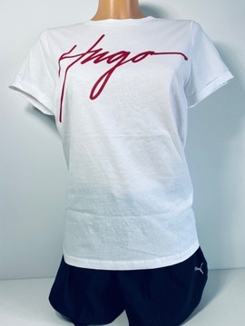 T-Shirt Hugo Boss damski XL - Biały 