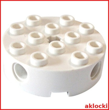 LEGO 6222 KLOCEK 4x4 okrągły koło biały