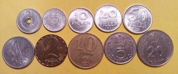 1 Zestaw monet Węgry 