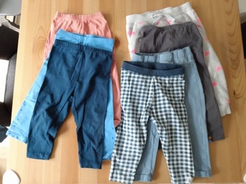 Spodnie dla małych dziewczynek, rozmiary 74-80