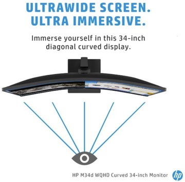 Zakrzywiony monitor HP M34d USB-C, KVM, 100hz, 34 cale, 1500R
