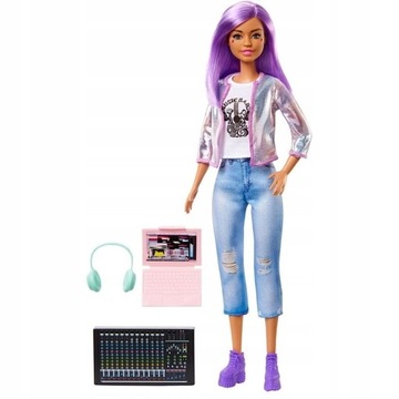 Barbie Producentka muzyczna z akcesoriami GTN76, Nowa 
