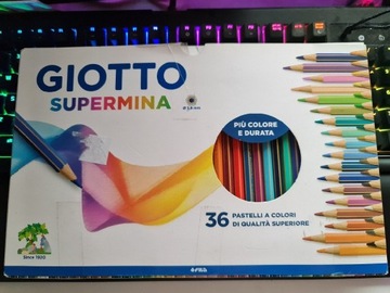 Kredki Giotto Supermina 36 pastelli Pastelowe