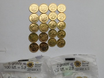 5 groszy i 2 grosze 2013 royal mint
