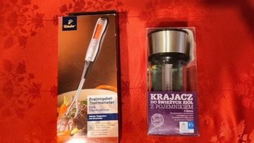 Narzędzia kuchenne: krajacz + termometr