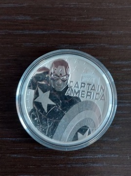 Capitan America Marvel 1 oz moneta srebro