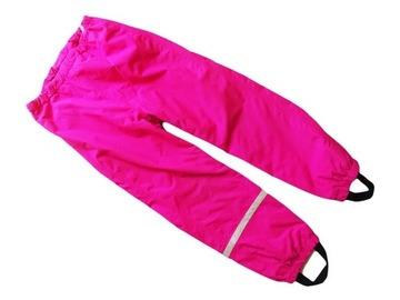 H&M mocne spodnie przeciwdeszczowe różowe 128 cm