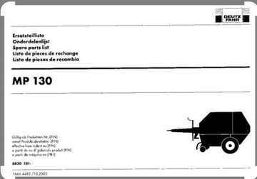 Katalog części PRASA DEUTZ FAHR MP 130