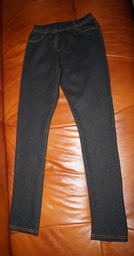 Spodnie leginsy jeans 140 146 152 treginsy jeginsy