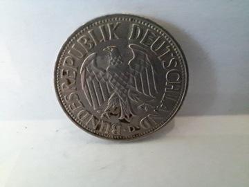  Srebrna moneta  1 marka  z 1956 r. Rzadka