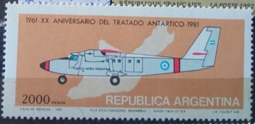 Znaczki **Argentyna1981r Mi 1509-1511 Samolot