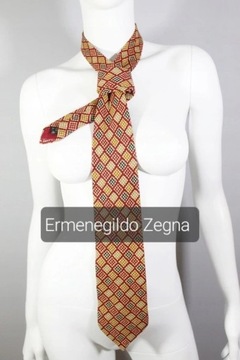 ERMENEGILDO ZEGNA - KRAWAT JEDWAB SILK ITALY 