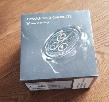 NOWY TicWatch 3 Pro LTE NFC +Ładowarka + szkło