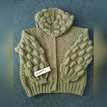 Sweter Bomber w kolorze Khaki, 165-175 cm