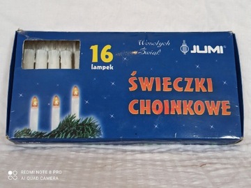 Lampki choinkowe biale swieczki Jumi pl