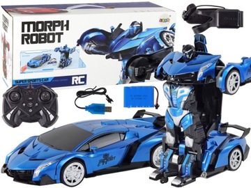 Samochód- Robot Transformacja R/C 1:10 Niebieski