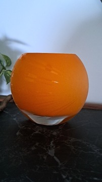 Wazon szklany pomarańczowy