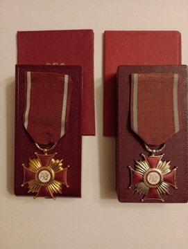 Krzyż zasługi PRL Złoty i srebrny 1981 i 1971 