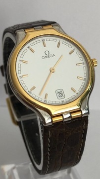 Omega Quartz złota lunetą 18K męski unisex stylowy